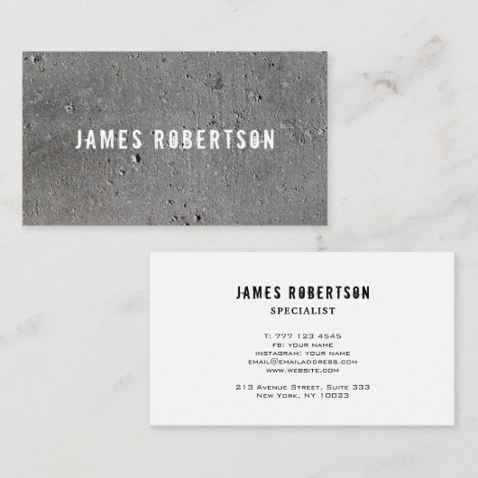 Visitekaartje in brutale stijl voor uw bedrijf (Voorkant / Achterkant)
