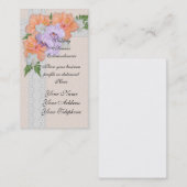 Visitekaartje in de Floral hoek (Voorkant / Achterkant)