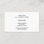 Visitekaartje in de vorm van minimalisme. (Achterkant)