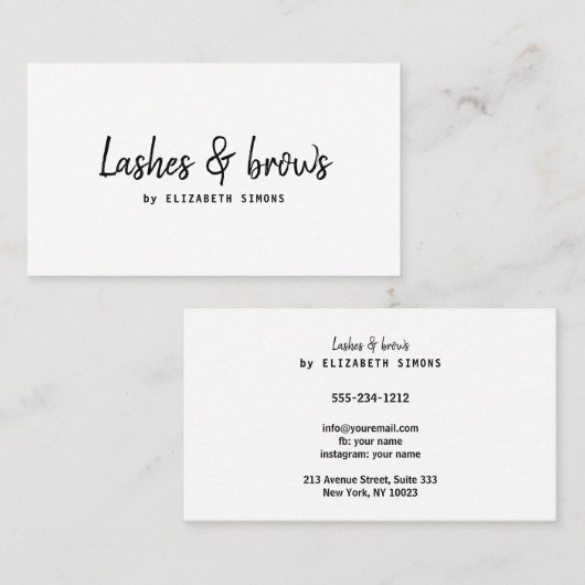 Visitekaartje in de vorm van minimalisme. (Voorkant / Achterkant)