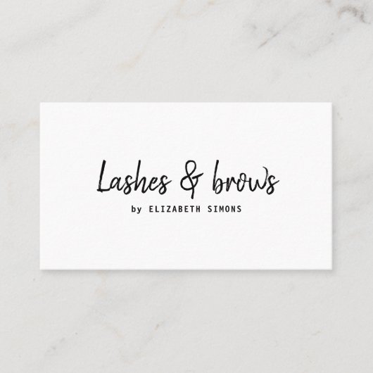 Visitekaartje in de vorm van minimalisme. (Voorkant)