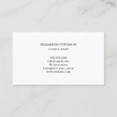 Visitekaartje in een minimalistische stijl. (Achterkant)