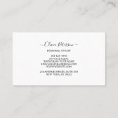 Visitekaartje in eenvoudige kleur van het stijlpas (Achterkant)