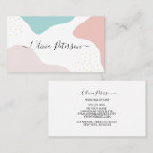 Visitekaartje in eenvoudige kleur van het stijlpas (Voorkant / Achterkant)