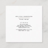 Visitekaartje in eenvoudige stijl. (Achterkant)