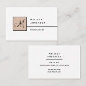 Visitekaartje in eenvoudige stijl. Persoonlijk mon (Voorkant / Achterkant)