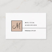 Visitekaartje in eenvoudige stijl. Persoonlijk mon (Voorkant)