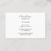 Visitekaartje in eenvoudige stijl. Zwart-Wit. (Achterkant)