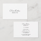 Visitekaartje in eenvoudige stijl. Zwart-Wit. (Voorkant / Achterkant)