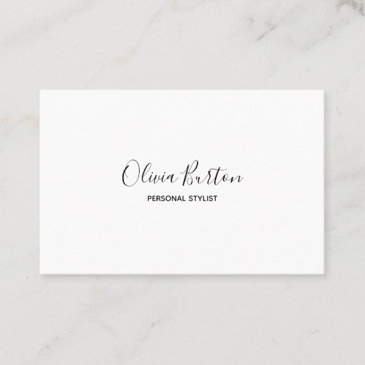 Visitekaartje in eenvoudige stijl. Zwart-Wit. (Voorkant)