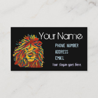 Visitekaartje in eilandstijl, Rasta lion