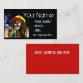 Visitekaartje in eilandstijl, Rasta lion Business  (Voorkant / Achterkant)