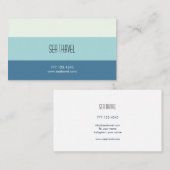 Visitekaartje in het mariene thema. Zee. (Voorkant / Achterkant)