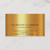 Visitekaartje in luxe faux goud op maat (Achterkant)