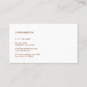 Visitekaartje in minimalistische stijl naam (Achterkant)