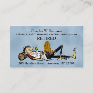 Visitekaartje in ruste RipVanWinkle & Hond afbeeld Contactkaartje