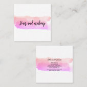 Visitekaartje in waterverf pastelkleur (Voorkant / Achterkant)