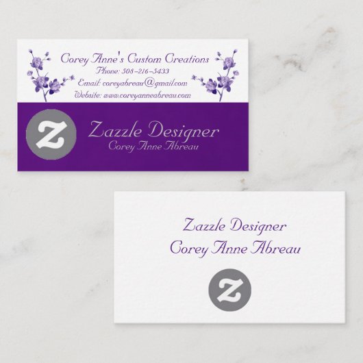 Visitekaartje Informatiekaartje (Voorkant / Achterkant)