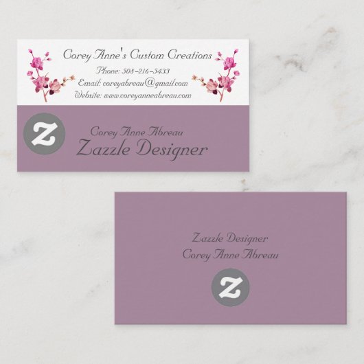 Visitekaartje Informatiekaartje (Voorkant / Achterkant)