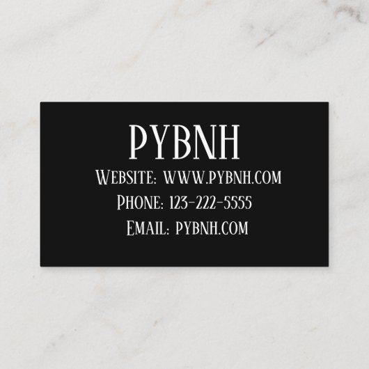 Visitekaartje Informatiekaartje (Achterkant)