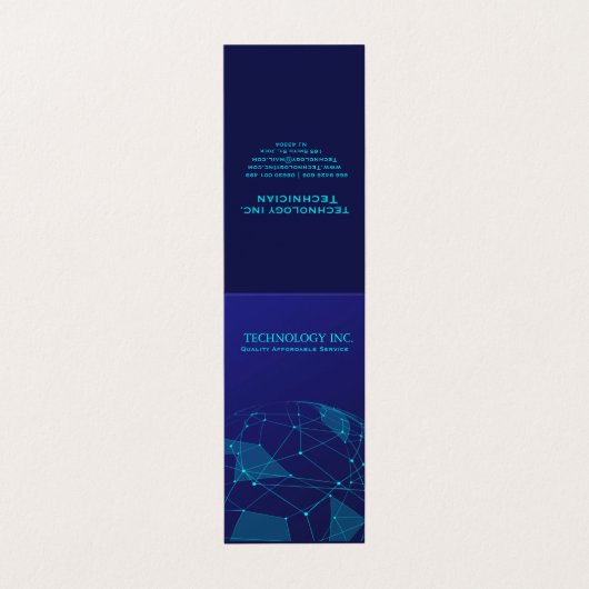 Visitekaartje informatietechnologie (Buitenkant ongevouwen)