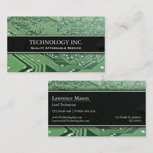 Visitekaartje Informatietechnologie (IT) Services (Voorkant / Achterkant)