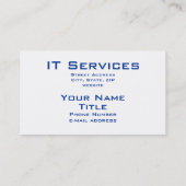 Visitekaartje Informatietechnologiediensten (Achterkant)