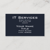 Visitekaartje Informatietechnologiediensten (Achterkant)