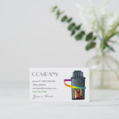 Visitekaartje inktcartridge afdrukken (Staand voorkant)