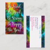 Visitekaartje Inspirerend en Motivatie woorden (Voorkant / Achterkant)