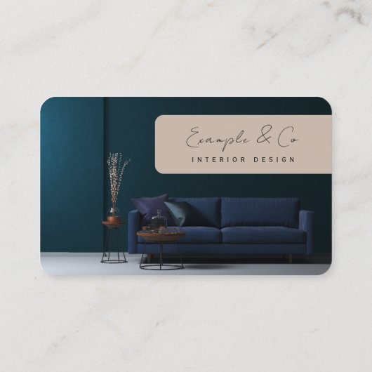 Visitekaartje, Interieur Design donkere tinten Visitekaartje (Achterkant)