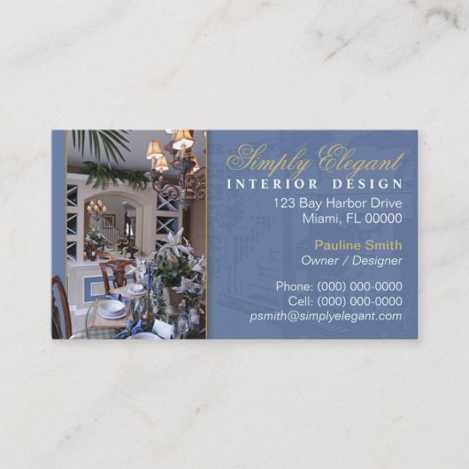 Visitekaartje Interieur Ontwerper (Voorkant)