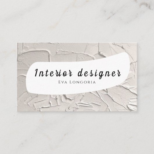 Visitekaartje Interieurontwerper (Voorkant)