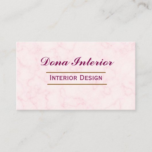 Visitekaartje interieurontwerper (Voorkant)