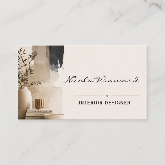 Visitekaartje Interieurontwerper (Voorkant)