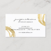 Visitekaartje Interieurontwerper Luxe Gouden Logo (Achterkant)