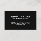 VISITEKAARTJE INTERIOR ONTWERP (Achterkant)