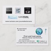 Visitekaartje Isotonix-verdeler (Voorkant / Achterkant)