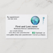 Visitekaartje Isotonix-verdeler (Achterkant)