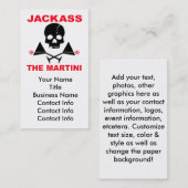 Visitekaartje - JACKASS, De Barman (Voorkant / Achterkant)
