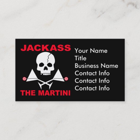 Visitekaartje - JACKASS, De Barman (Voorkant)