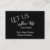 visitekaartje "Jazz/Blues/Soul Band" (Achterkant)