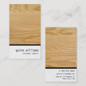 VISITEKAARTJE jazzy eenvoudige houtnerf timmerman (Voorkant / Achterkant)