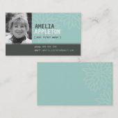 VISITEKAARTJE:: jazzy foto mint groen Visitekaartje (Voorkant / Achterkant)