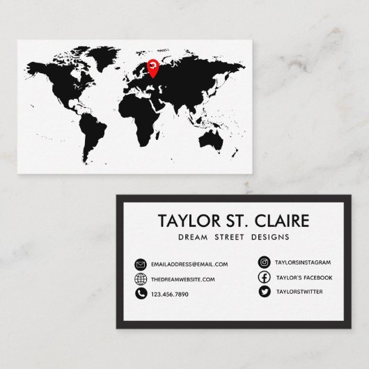  Visitekaartje  kaart (Voorkant / Achterkant)