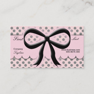 Visitekaartje Kawaii Polka Dots Bow