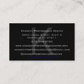 Visitekaartje Kennedy Performance Center (Achterkant)