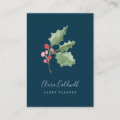 Visitekaartje kerstgroen en rode Berry marineslag (Voorkant)