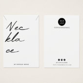 Visitekaartje ketting (Voorkant /achterkant)