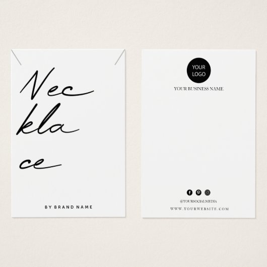 Visitekaartje ketting (Voorkant /achterkant)